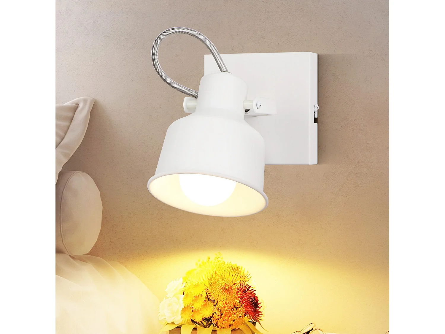 NETTLIFE Spot de plafond 1 flamme applique vintage E14 design rétro de haute qualité orientable 350° MAX.40W