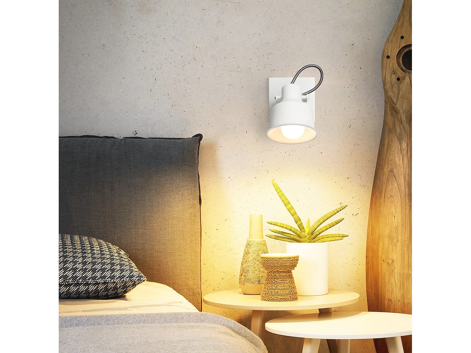 NETTLIFE Spot de plafond 1 flamme applique vintage E14 design rétro de haute qualité orientable 350° MAX.40W