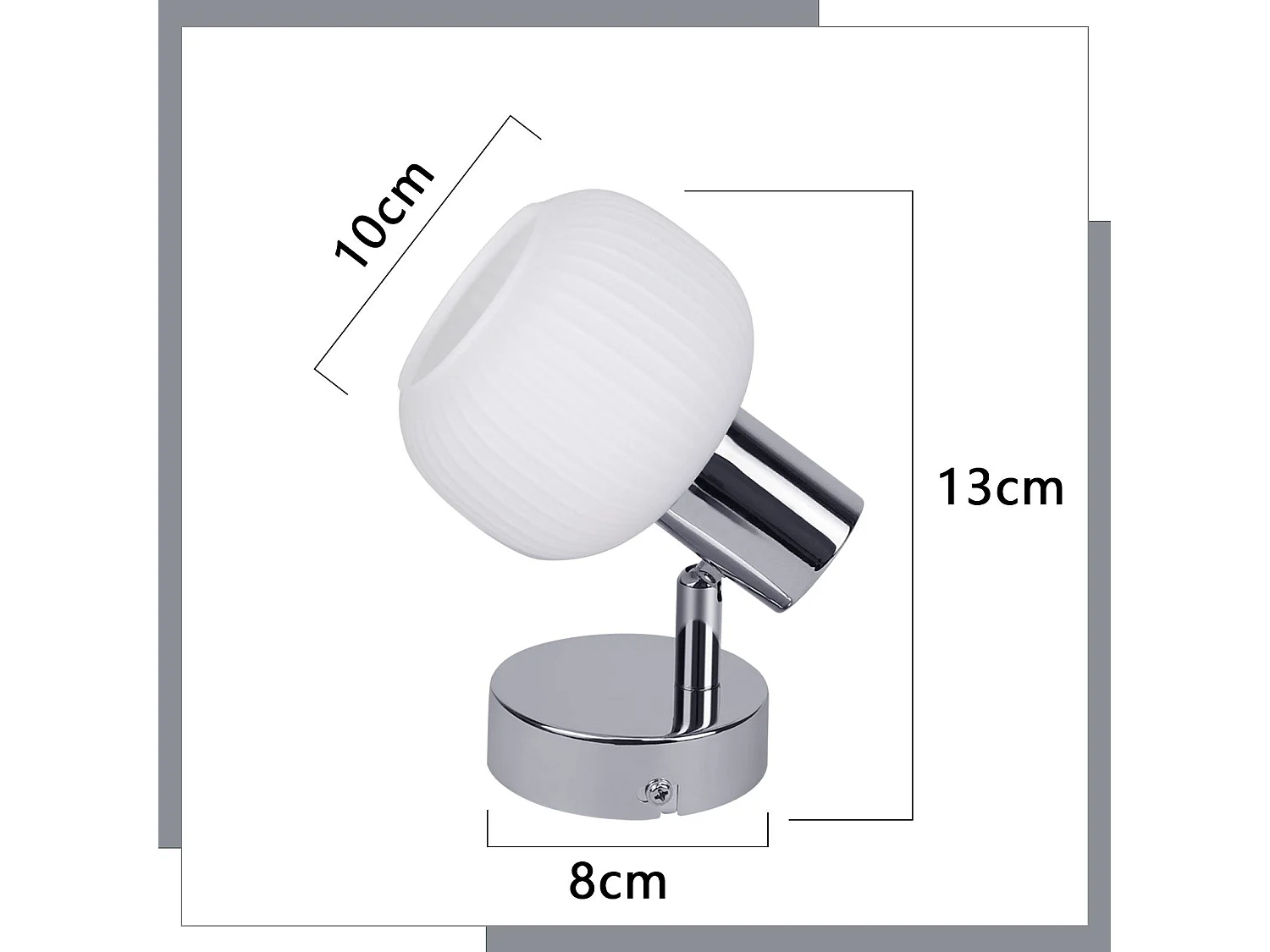 NETTLIFE Spot de plafond blanc E14 abat-jour en verre vintage d'intérieur Spot moderne pour chambre à coucher salon