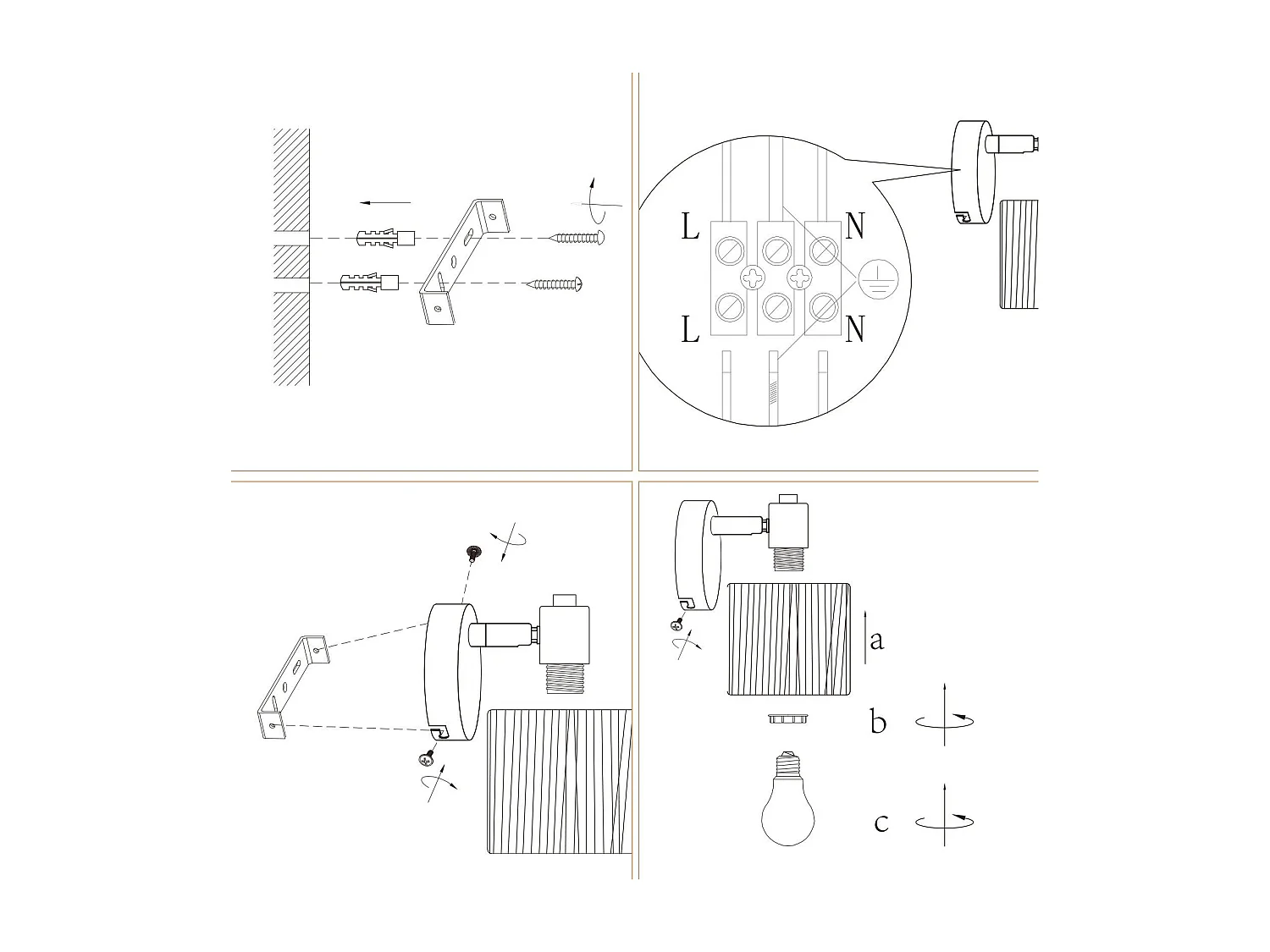 Plafondspot 1 Vlam Zwart E14 Natuurlijk Papier Plafondlamp Slaapkamer