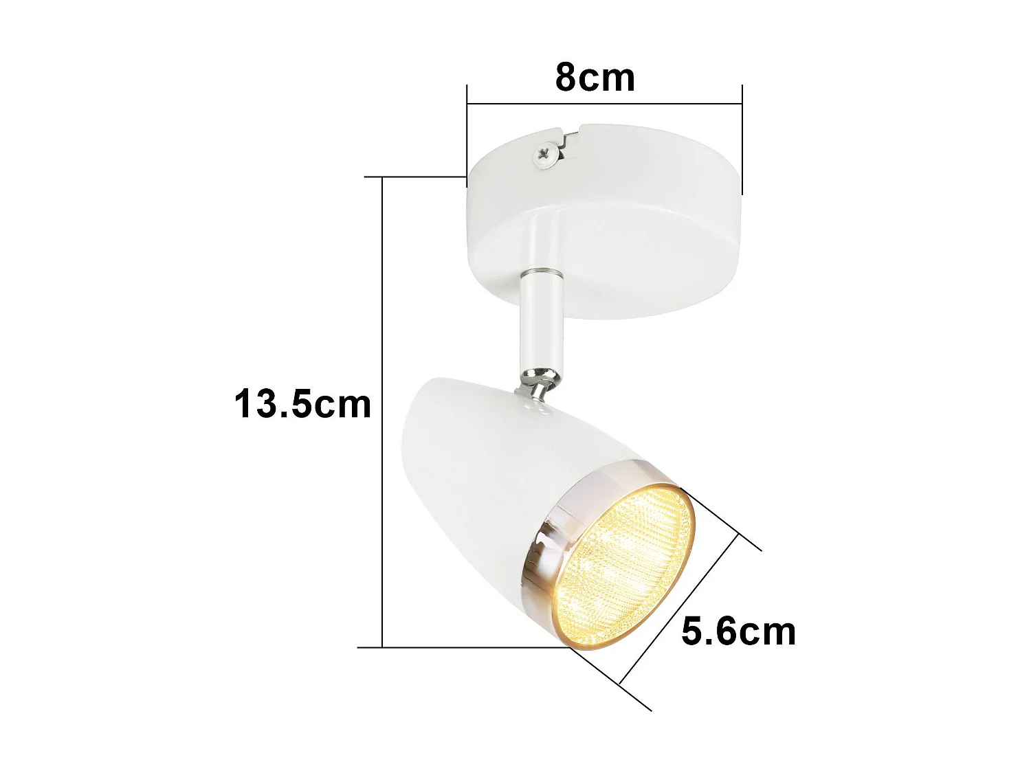 NETTLIFE Spot de plafond 1 flamme 4W plafonnier orientable 350° salon