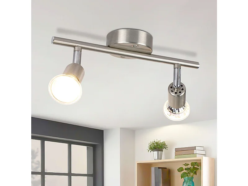 NETTLIFE Verstelbare LED plafondspot GU10 2 vlam verstelbare industriële woonkamer plafondspots