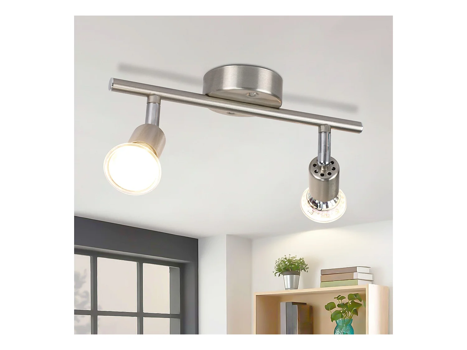 NETTLIFE Spot de plafond LED orientable GU10 2 flamme spots de plafond salon industriel orientable