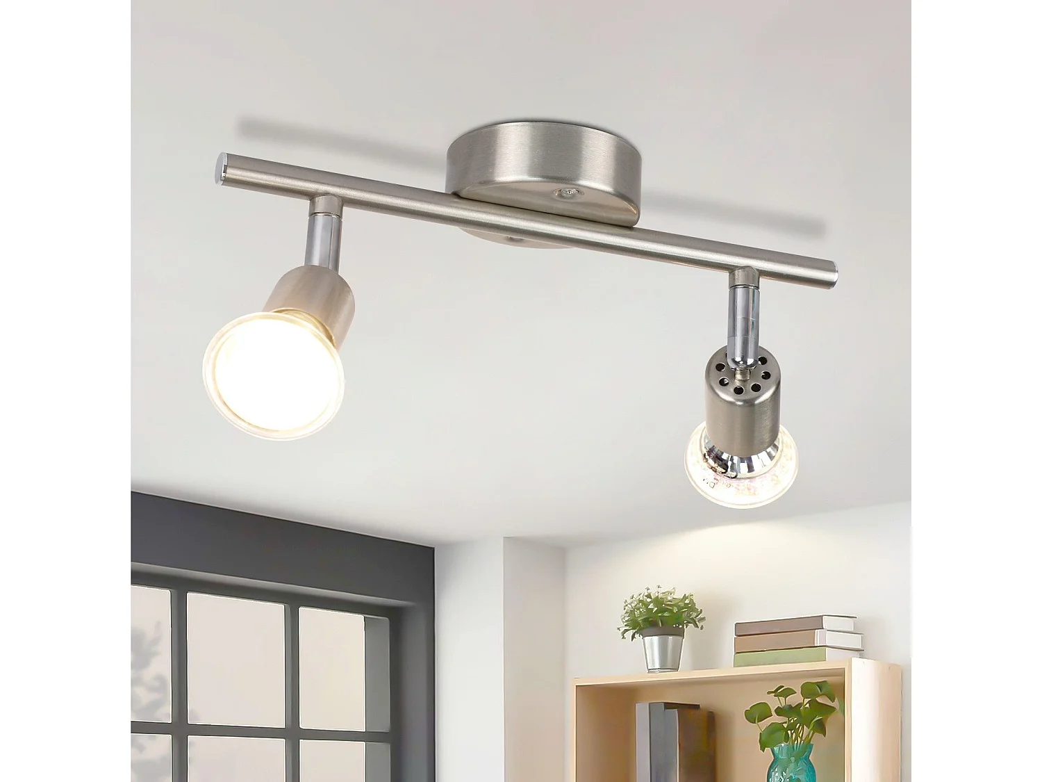 NETTLIFE Verstelbare LED plafondspot GU10 2 vlam verstelbare industriële woonkamer plafondspots