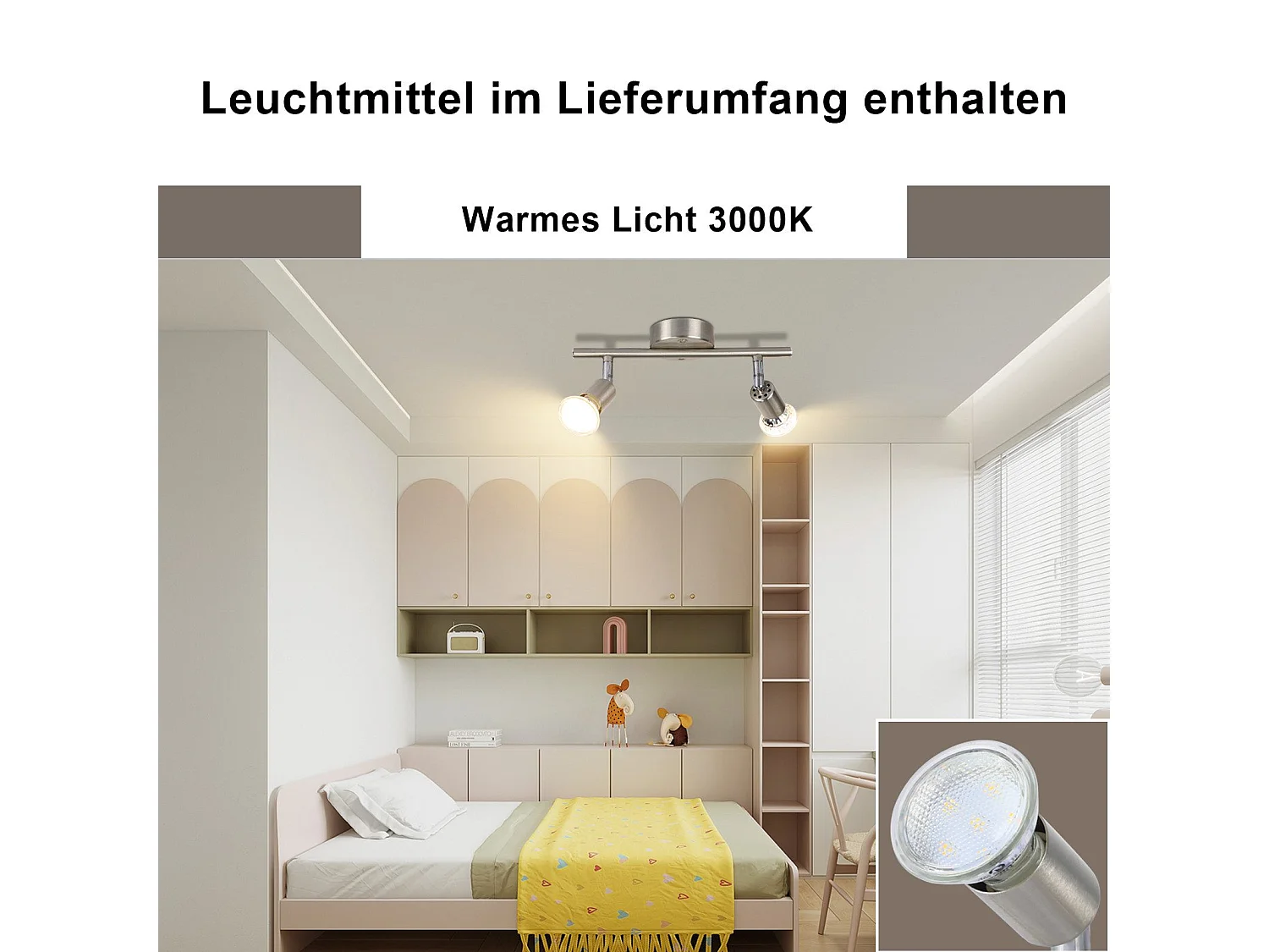 NETTLIFE Spot de plafond LED orientable GU10 2 flamme spots de plafond salon industriel orientable