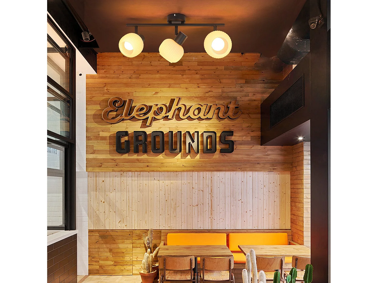 NETTLIFE Spot de plafond noir E14 abat-jour en verre vintage d'intérieur Spot moderne pour chambre à coucher salon