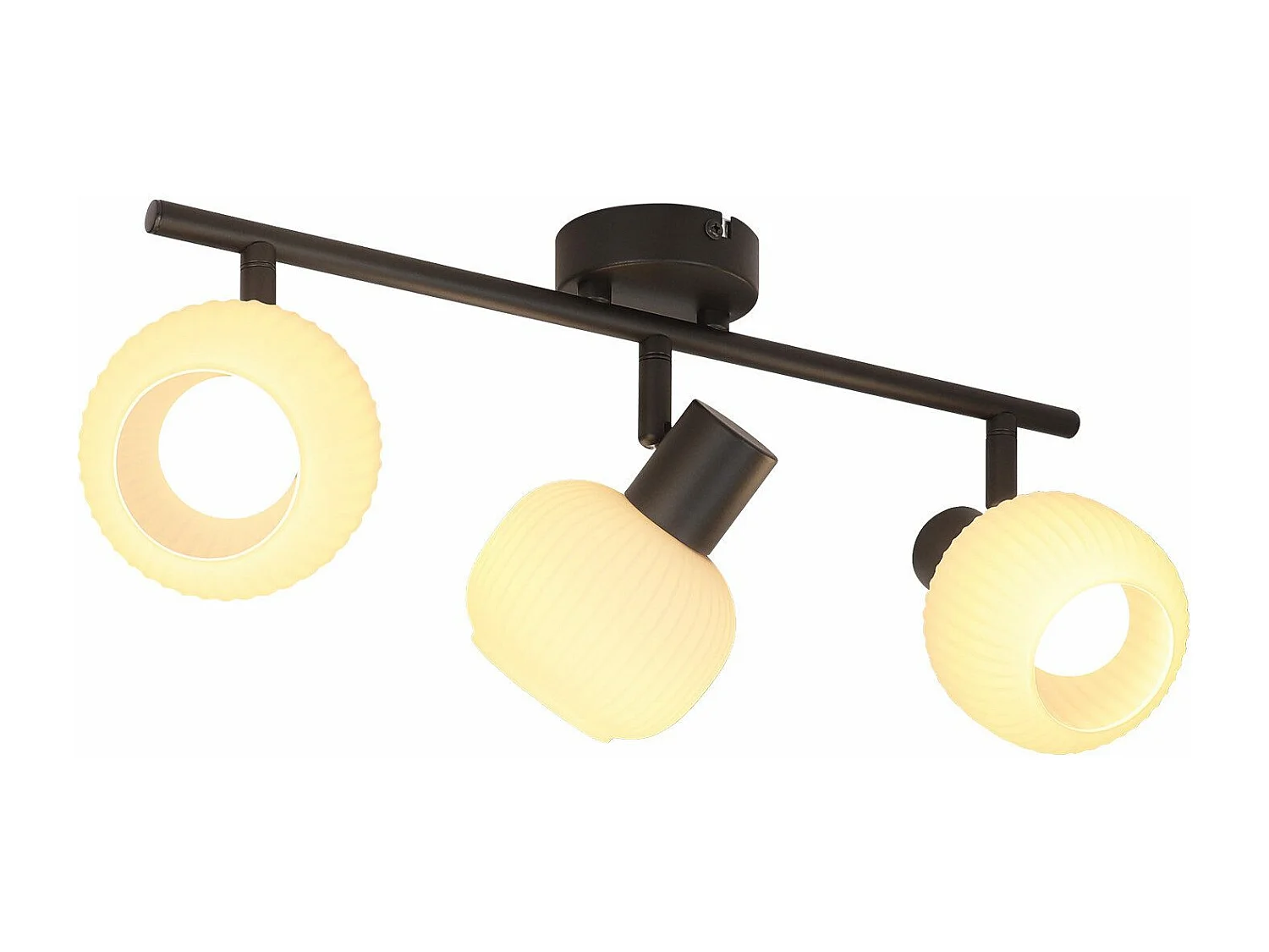 NETTLIFE Spot de plafond noir E14 abat-jour en verre vintage d'intérieur Spot moderne pour chambre à coucher salon