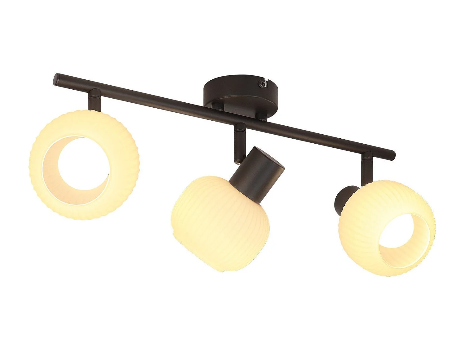 NETTLIFE Spot de plafond noir E14 abat-jour en verre vintage d'intérieur Spot moderne pour chambre à coucher salon