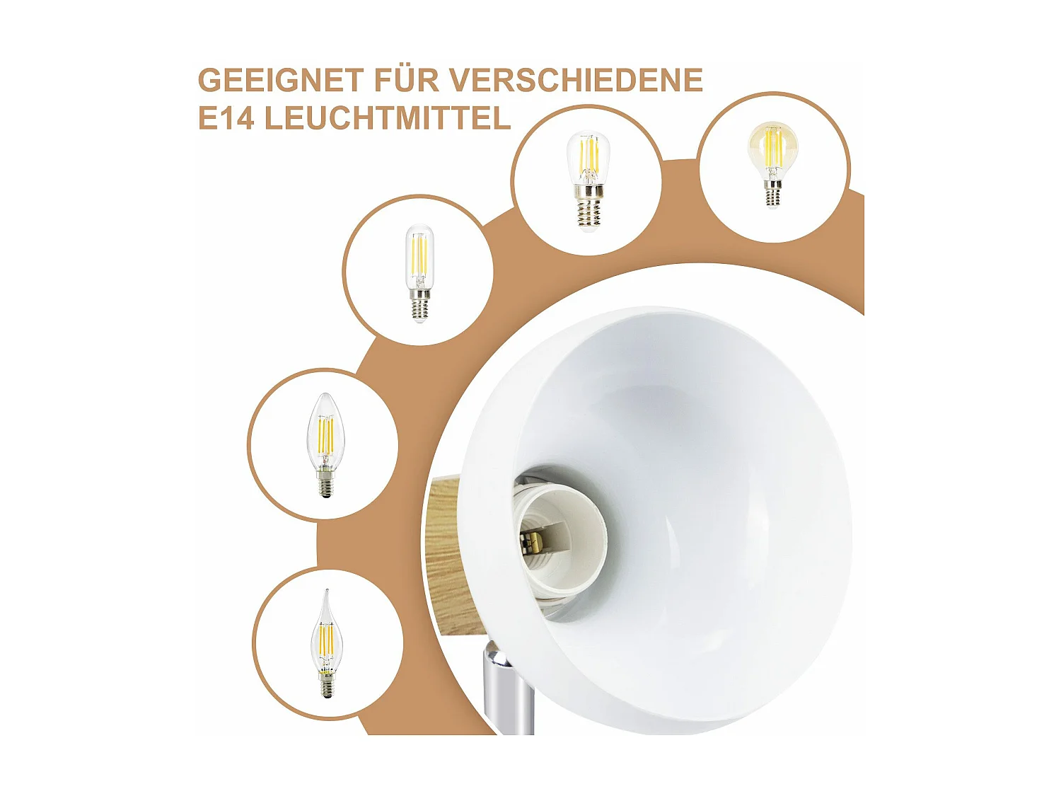 NETTLIFE Spot de plafond 1 flamme plafonnier blanc spot de couloir industriel E14 intérieur orientable à 350°