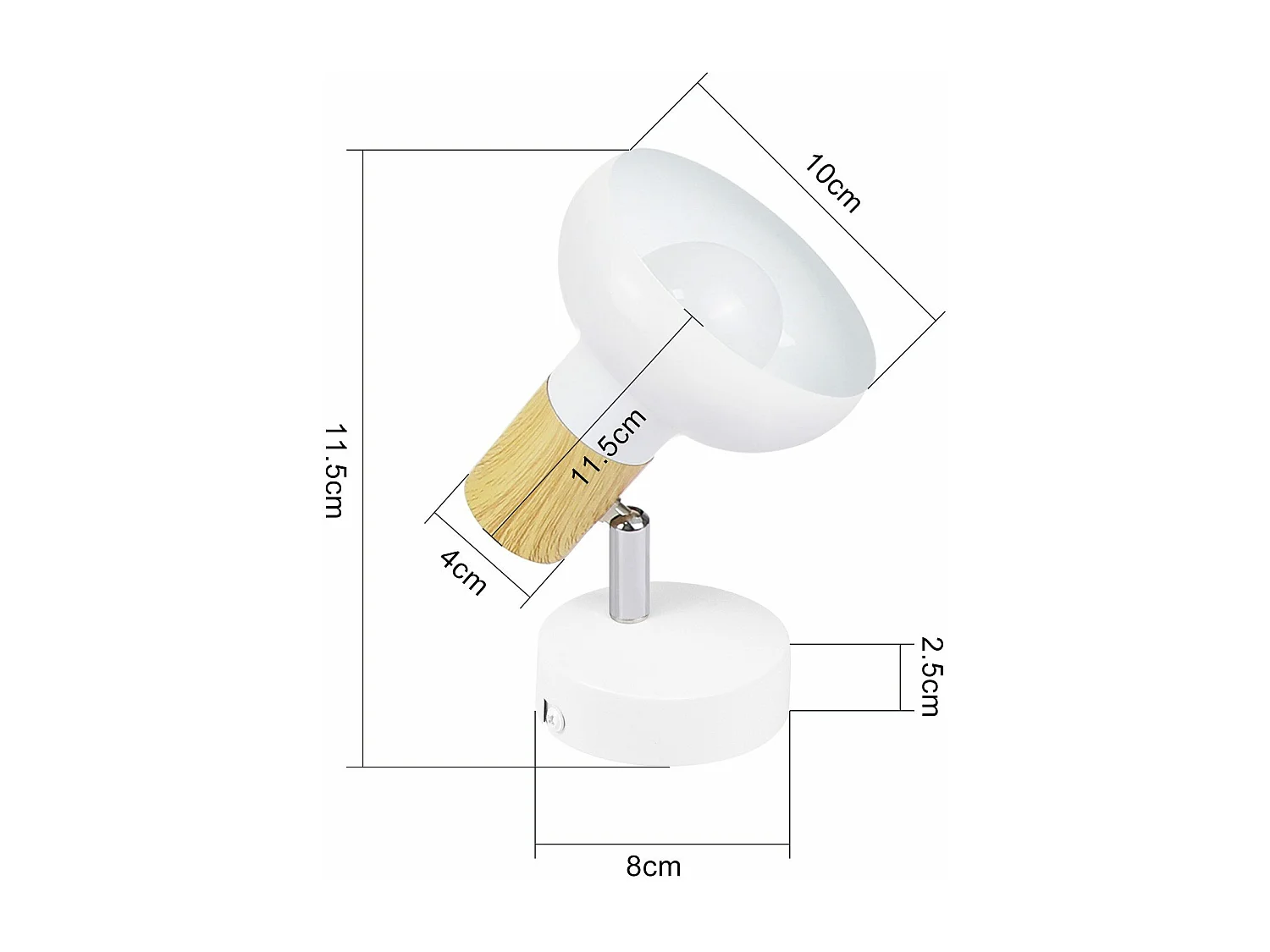 NETTLIFE Spot de plafond 1 flamme plafonnier blanc spot de couloir industriel E14 intérieur orientable à 350°