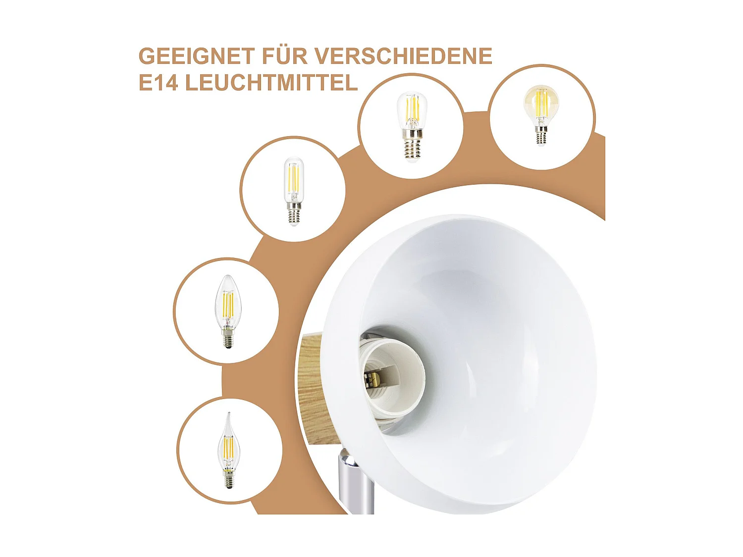 NETTLIFE Spot de plafond 1 flamme plafonnier blanc spot de couloir industriel E14 intérieur orientable à 350°