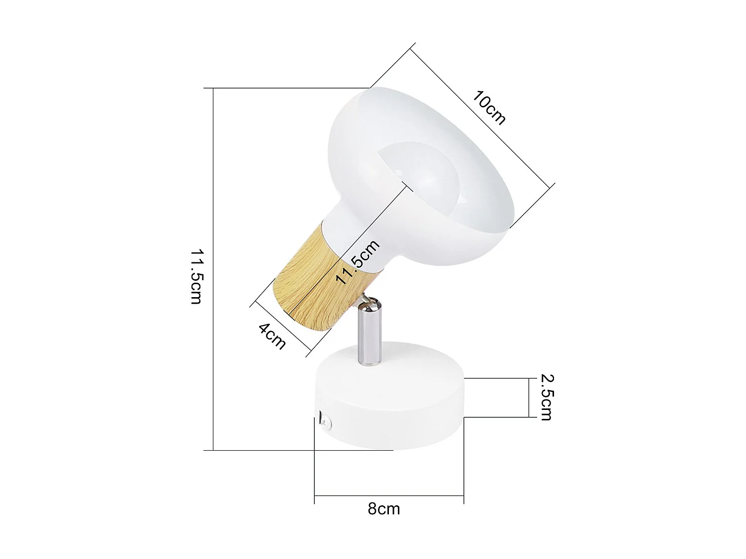 NETTLIFE Spot de plafond 1 flamme plafonnier blanc spot de couloir industriel E14 intérieur orientable à 350°