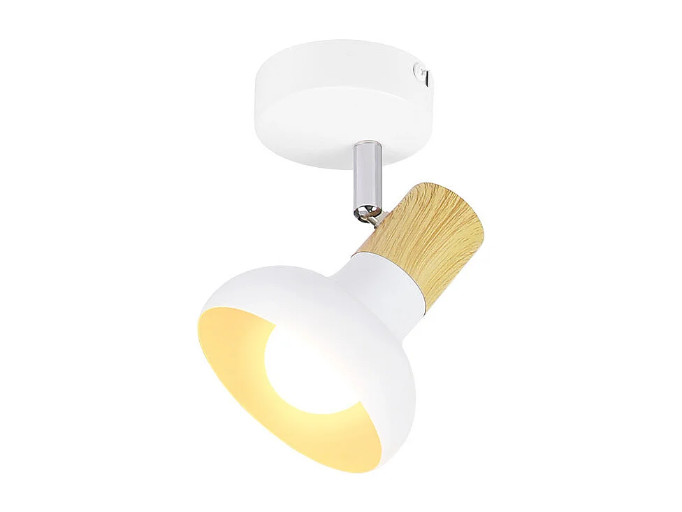 NETTLIFE Spot de plafond 1 flamme plafonnier blanc spot de couloir industriel E14 intérieur orientable à 350°