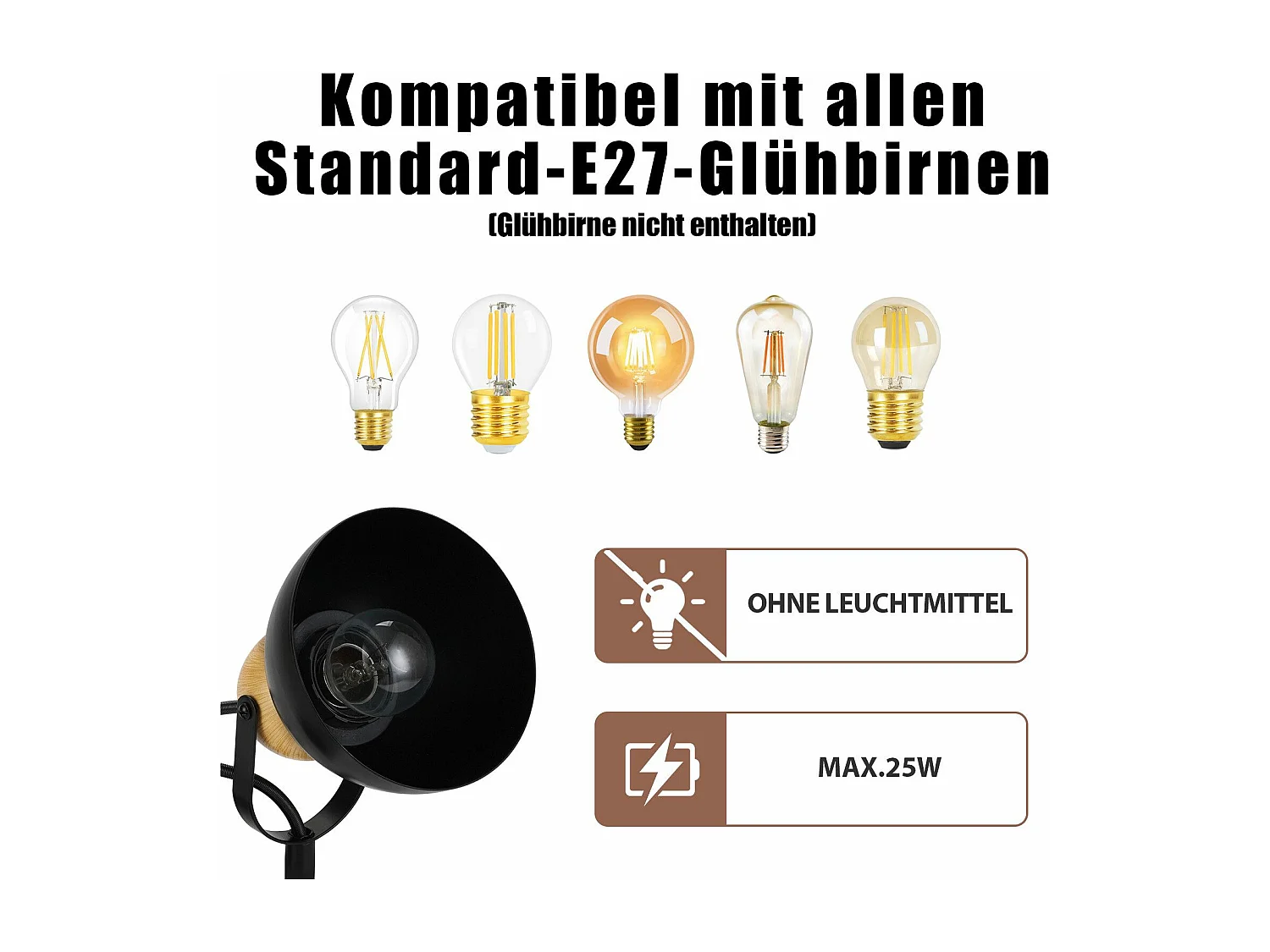 NETTLIFE Vintage Zwarte Plafondspot E27 350° Verstelbare Retro Industriële Metalen Hallamp 3 Vlammen