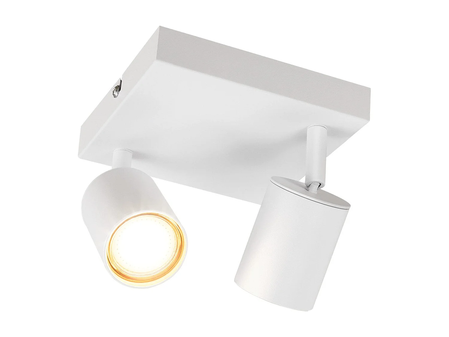 NETTLIFE Spot plafond salon 2 ampoules  GU10 orientable pour chambre cuisine