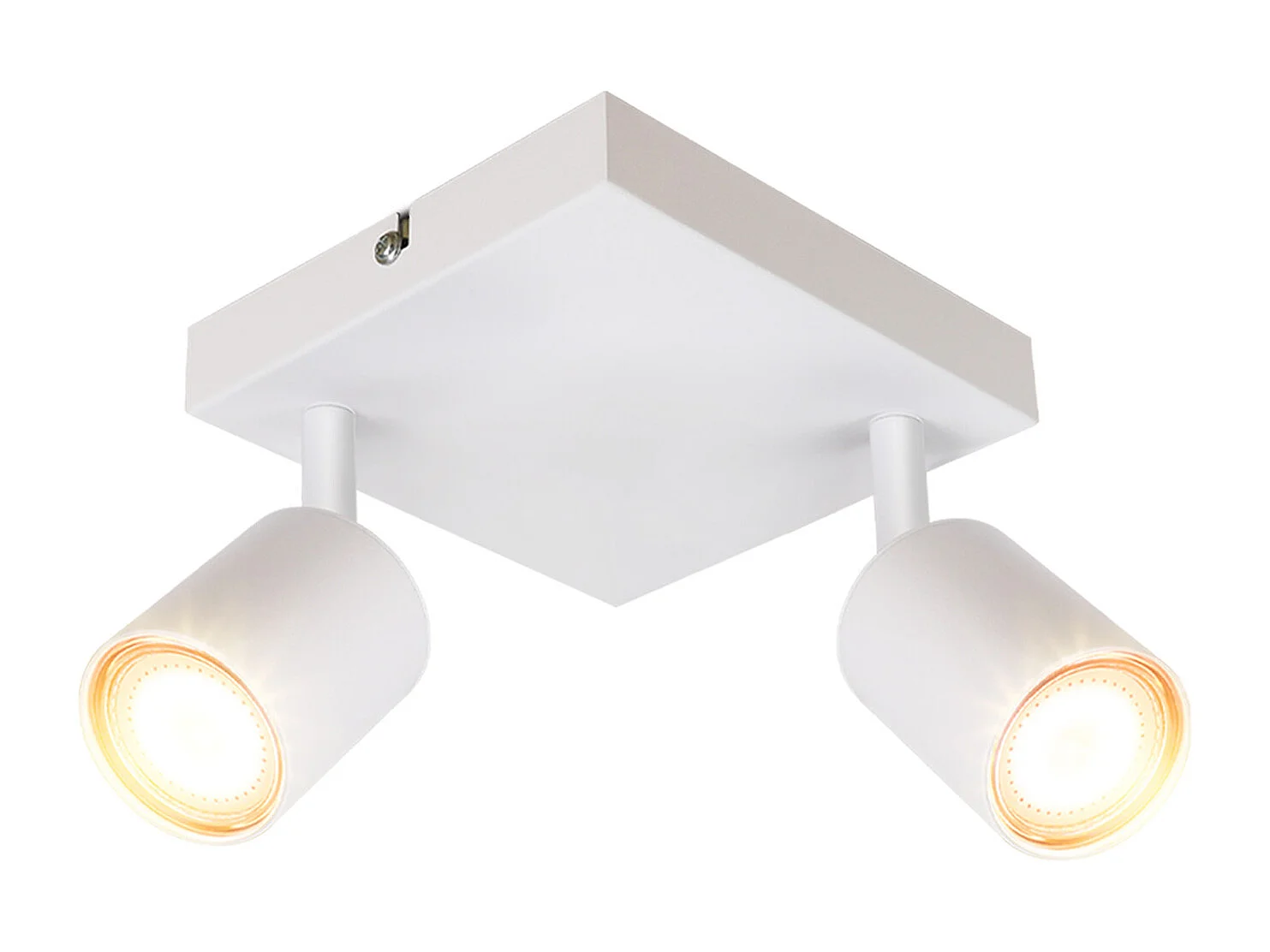 NETTLIFE Spot plafond salon 2 ampoules  GU10 orientable pour chambre cuisine