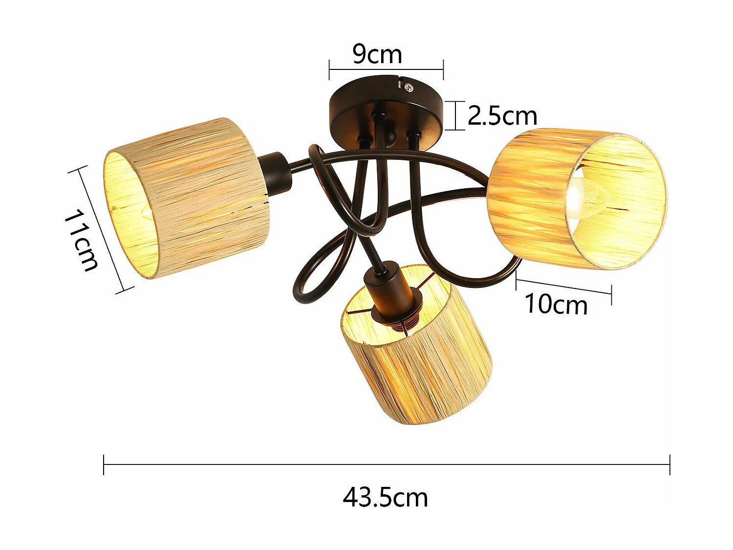 Spot De Plafond 3 Feux Plafonnier Couloir - Plafonnier Vintage