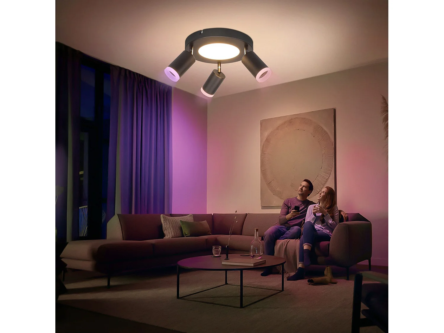 NETTLIFE Spot de plafond 3 ampoules GU10 20W chambre 3000k lampe cuisine noire orientable 350 orientable en métal