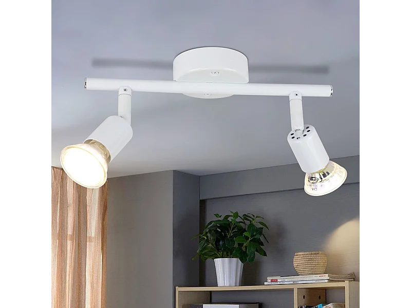 NETTLIFE Verstellbarer LED Deckenstrahler GU10 2 flammig Deckenstrahler Verstellbar Industriell Wohnzimmer