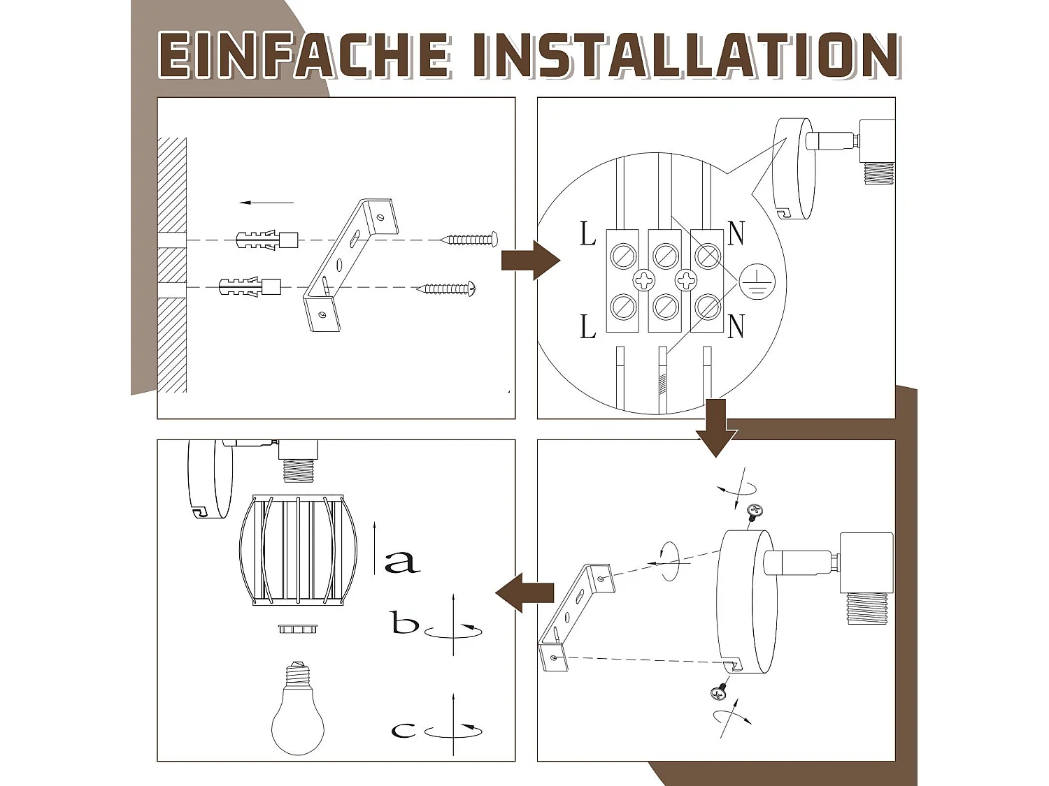 Spot De Plafond En Cristal Noir Vintage E14 Pour Couloir 350° Orientable Industriel Interchangeable