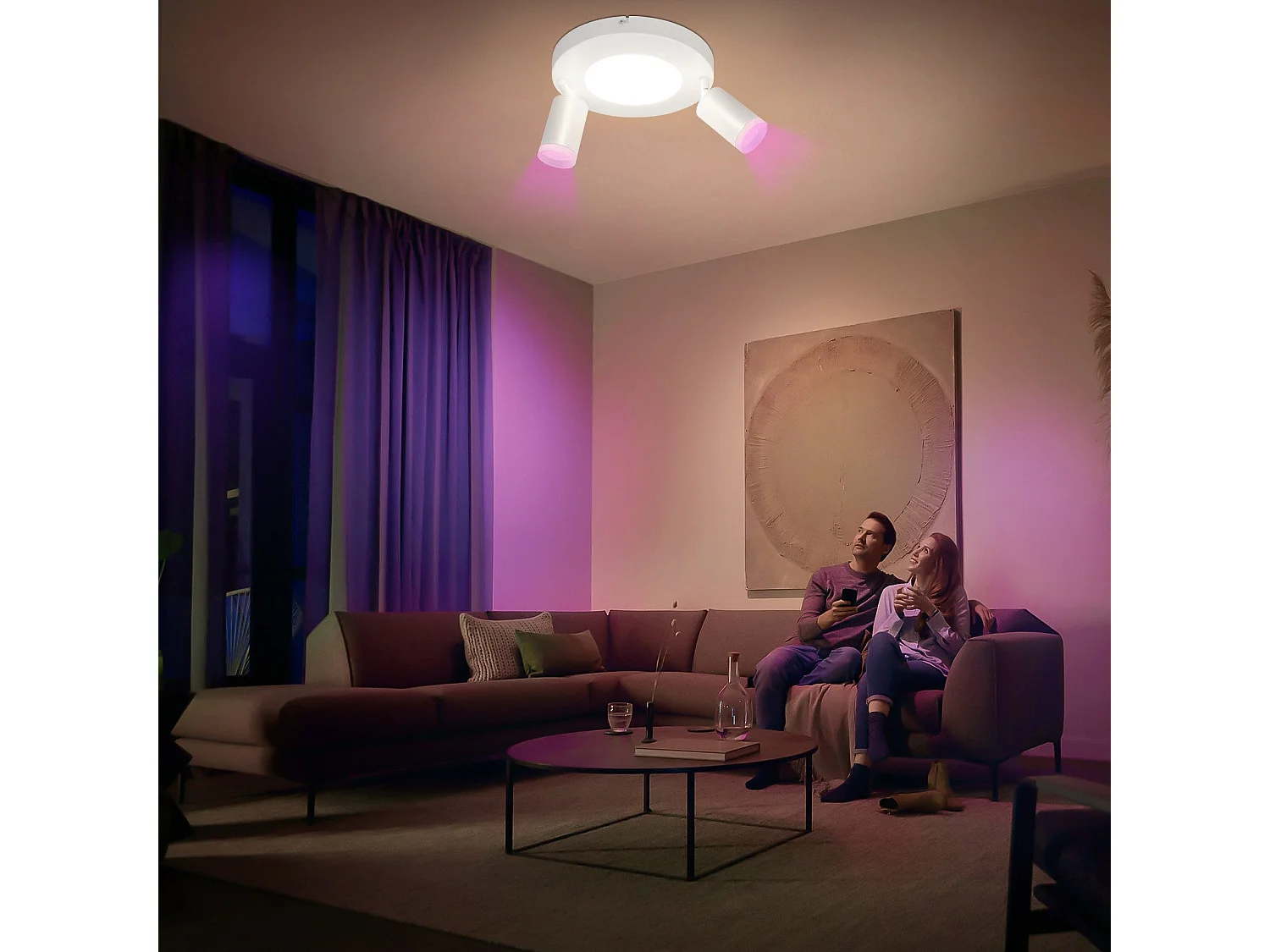 NETTLIFE Spot de plafond 2 ampoules GU10 20W chambre 3000k  Pivotant Pivotant en métal à 350°