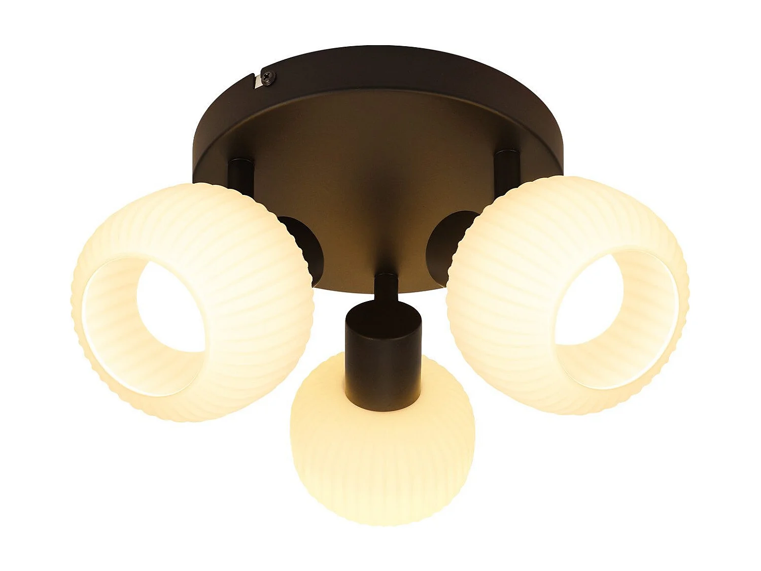 NETTLIFE Spot de plafond 2 abat-jour en verre E14 vintage sans ampoule noir orientable 350°