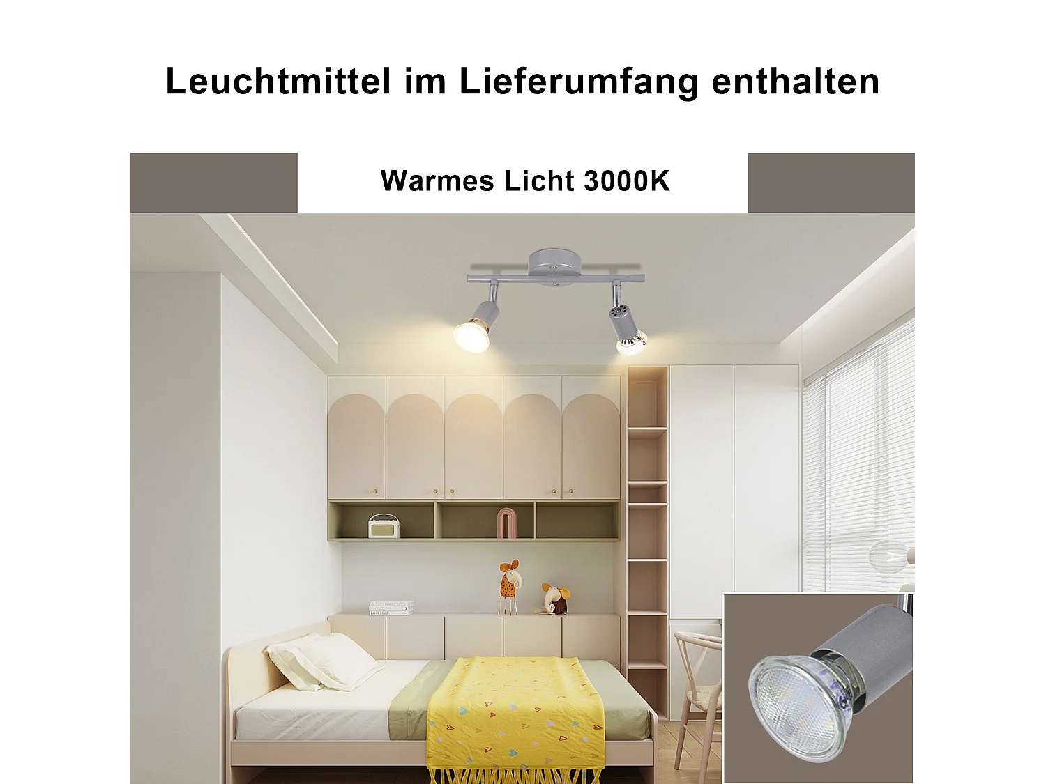 NETTLIFE Spot de plafond LED orientable GU10 spots de plafond 2 lampes salon industriel