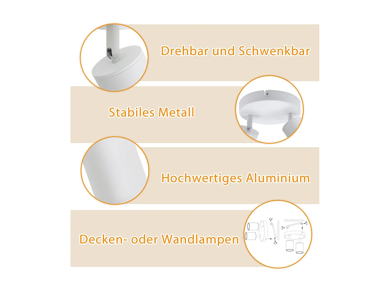 NETTLIFE Deckenstrahler 2-flammig schwarz GU10 Wohnzimmer modern verstellbare Deckenleuchte