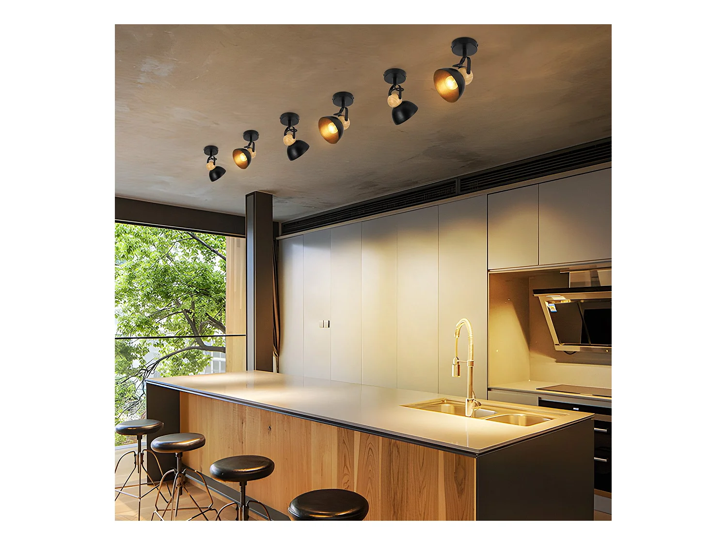 NETTLIFE Vintage Zwarte Plafondspot E27 350° Verstelbare Retro Entree Woonkamer Slaapkamer