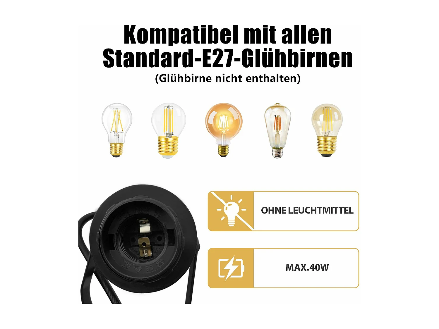 NETTLIFE Vintage Schwarz Deckenstrahler E27 350° Verstellbar Retro Eingang Wohnzimmer Schlafzimmer