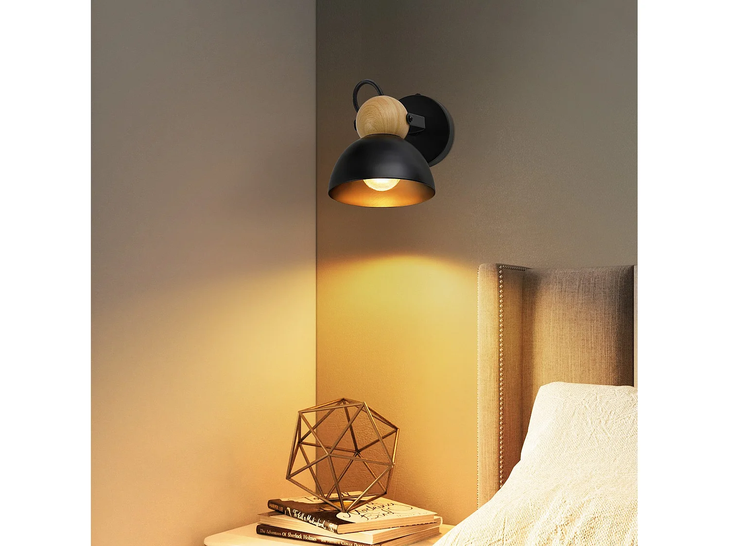 NETTLIFE Vintage Schwarz Deckenstrahler E27 350° Verstellbar Retro Eingang Wohnzimmer Schlafzimmer