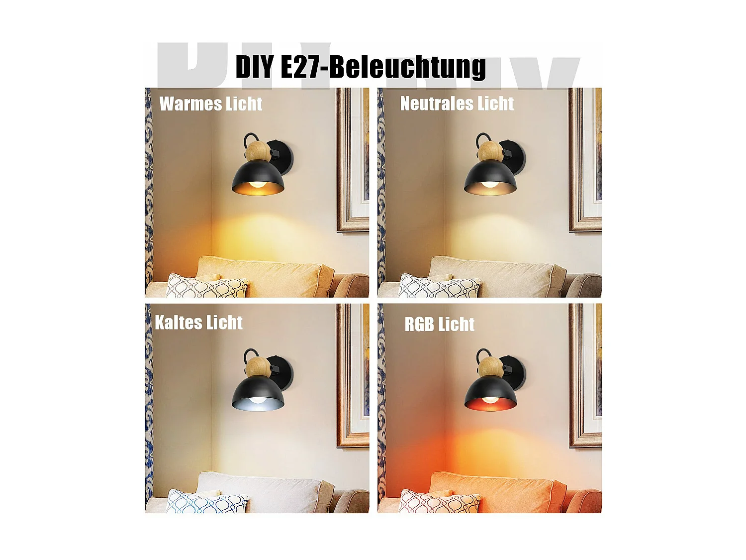 NETTLIFE Vintage Schwarz Deckenstrahler E27 350° Verstellbar Retro Eingang Wohnzimmer Schlafzimmer