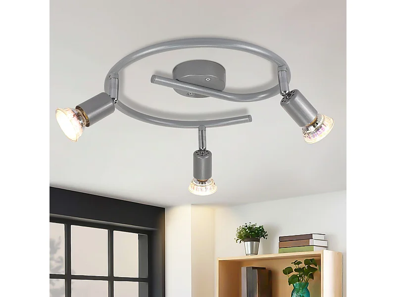 NETTLIFE Verstelbare LED Plafondspot GU10 Plafondspots 3 Lampen Industrieel Woonkamer