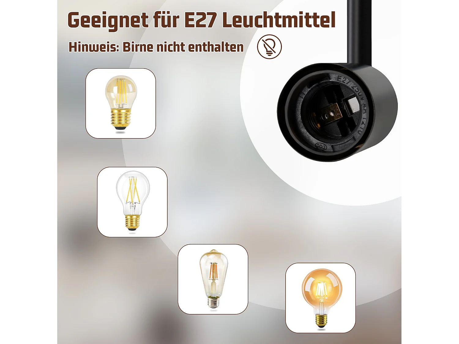 Vintage Schwarz Deckenstrahler 4 flammig E27 schwenkbar 350° Industriell schwenkbar