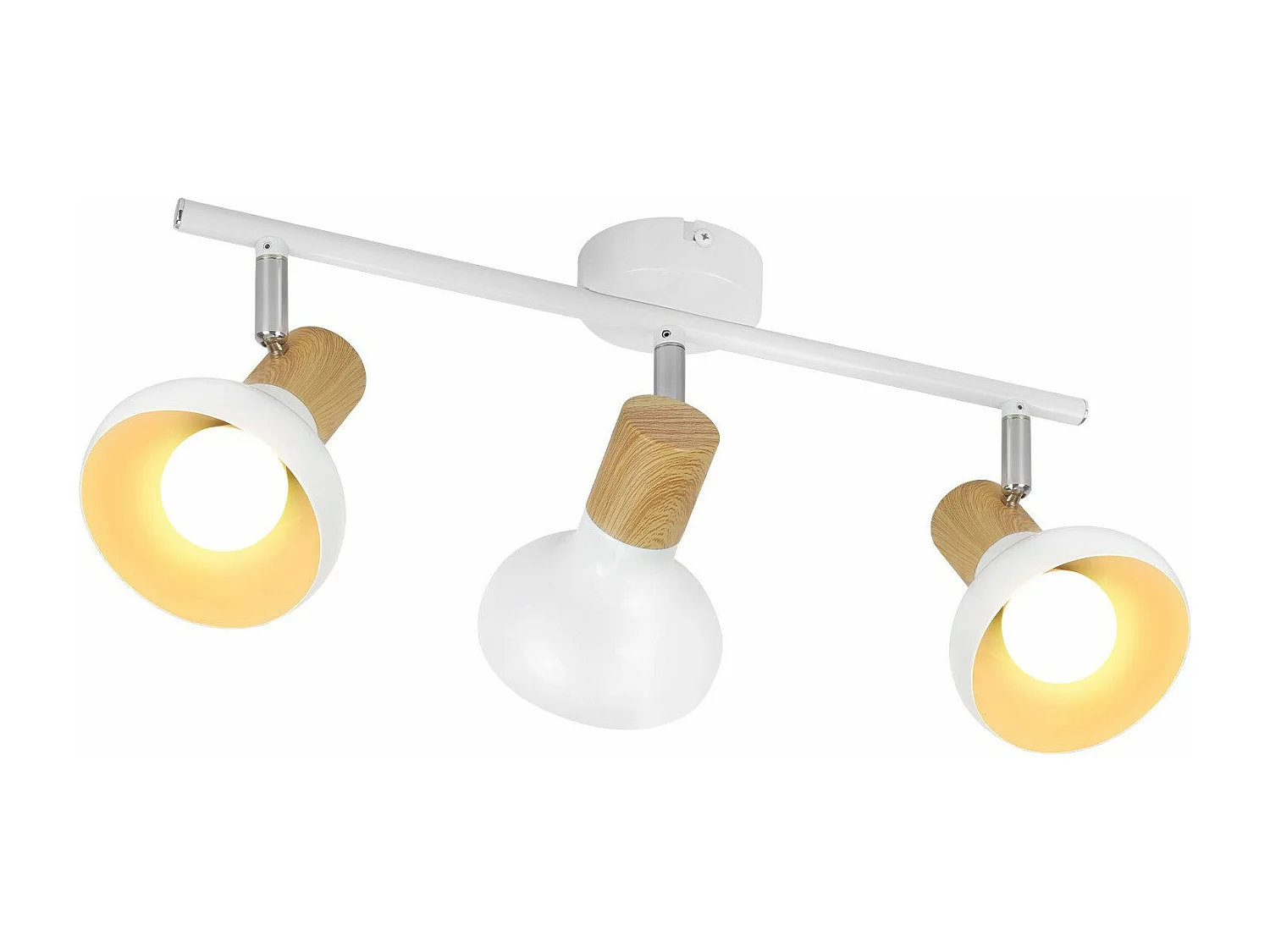 NETTLIFE Spot de plafond vintage E14 intérieur industriel abat-jour en fer orientable sans ampoule