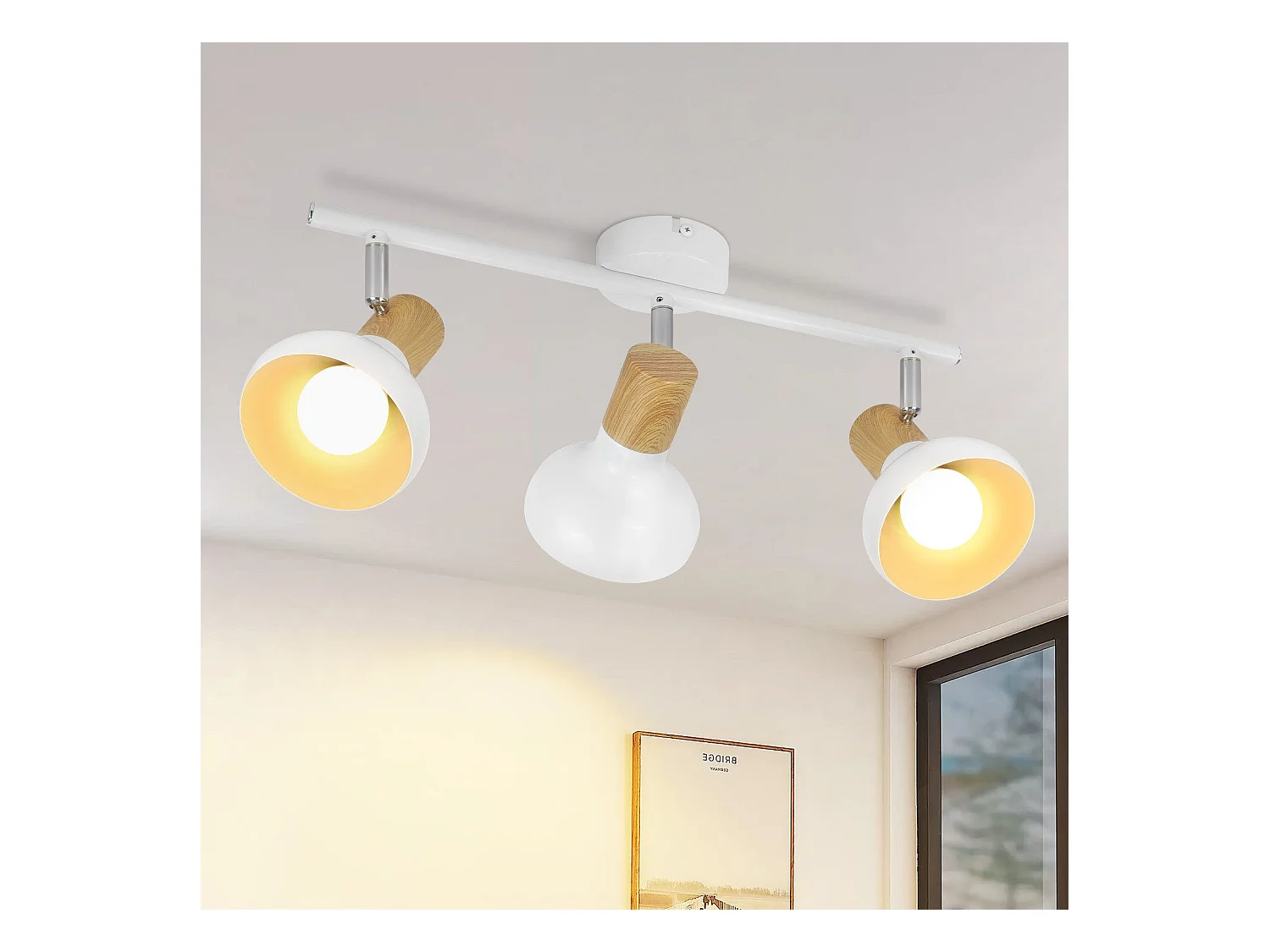 NETTLIFE Spot de plafond vintage E14 intérieur industriel abat-jour en fer orientable sans ampoule