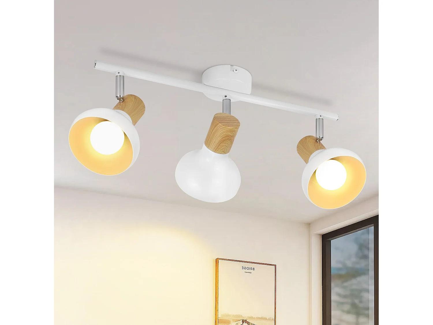 NETTLIFE Spot de plafond vintage E14 intérieur industriel abat-jour en fer orientable sans ampoule