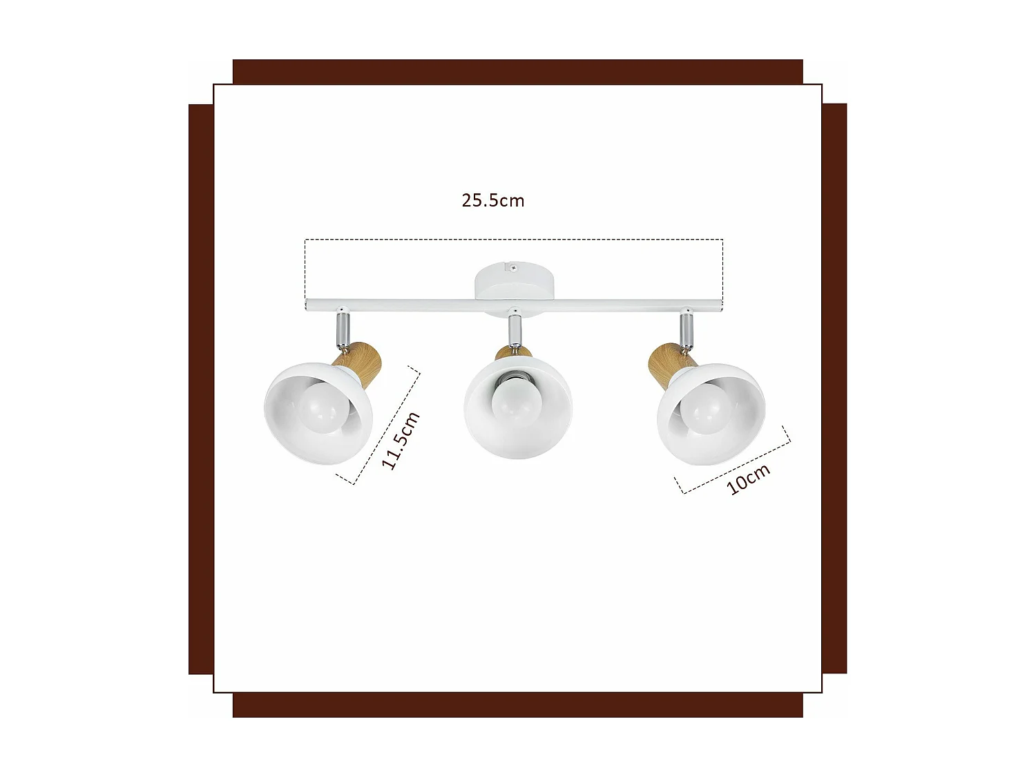 NETTLIFE Spot de plafond vintage E14 intérieur industriel abat-jour en fer orientable sans ampoule