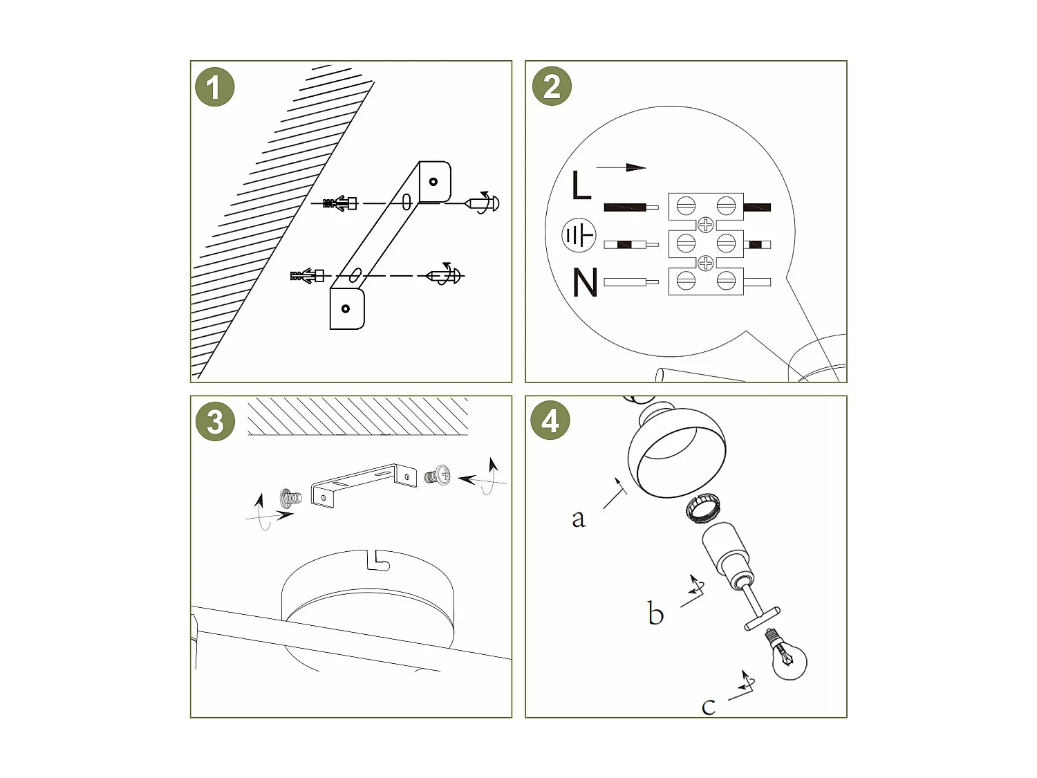 NETTLIFE Plafondlamp Spot 2 Vlammen E14 Vintage Zwarte Plafondlamp voor Woonkamer Hotel