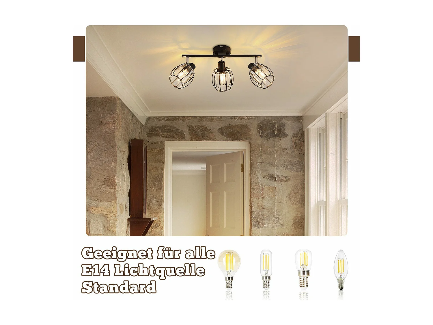 Lampa sufitowa Spot 3 płomienie Retro E14 Lampa sufitowa kryształowy abażur hotelowy