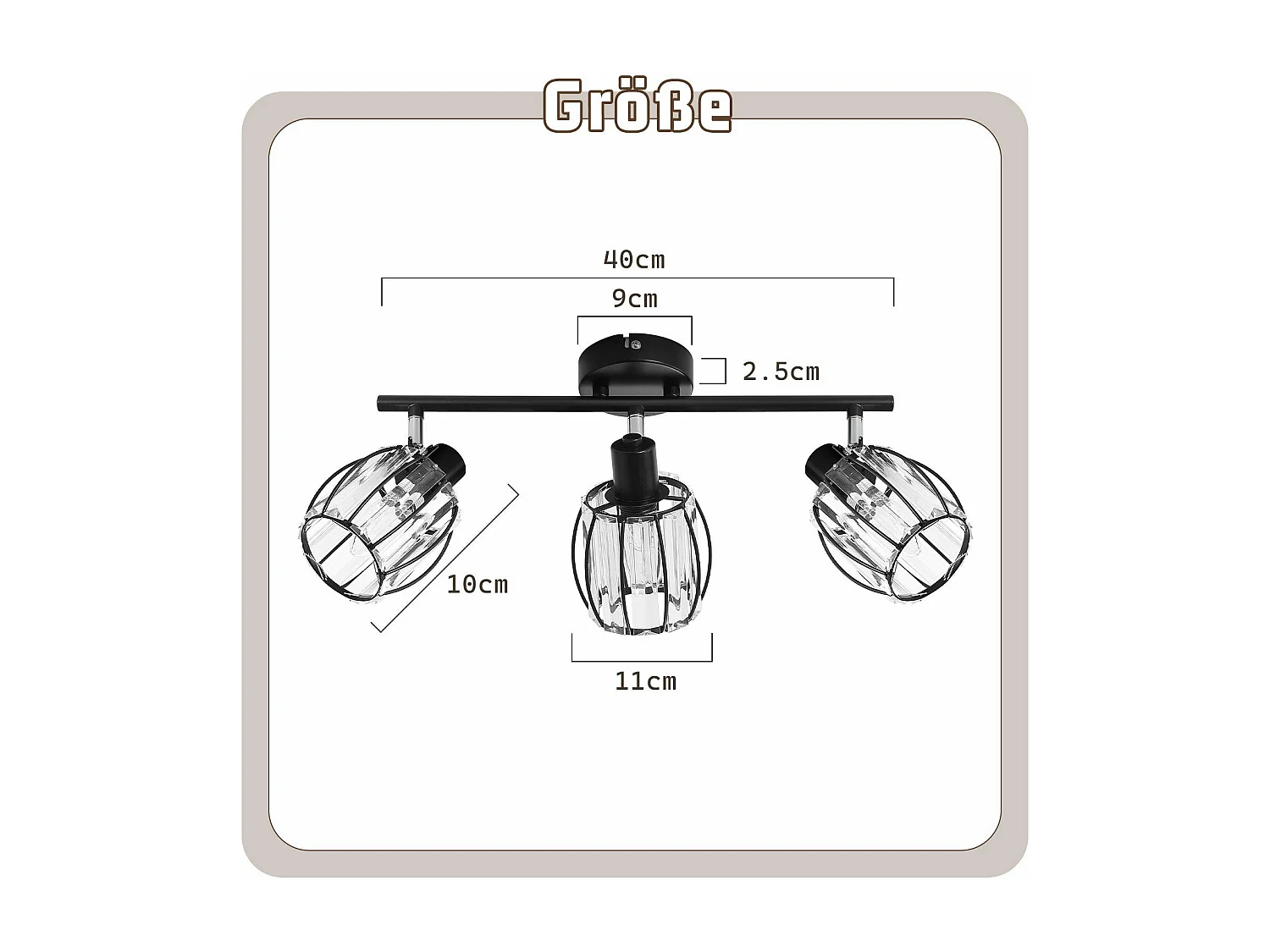 Lampa sufitowa Spot 3 płomienie Retro E14 Lampa sufitowa kryształowy abażur hotelowy