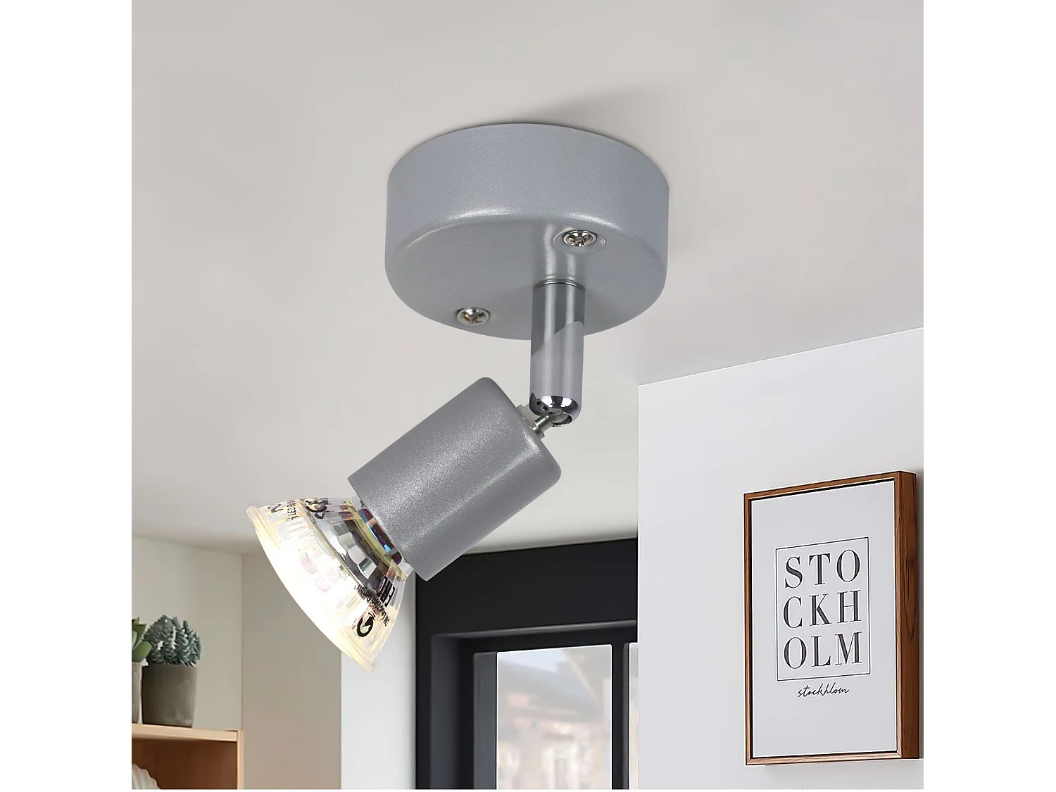 NETTLIFE Verstelbare LED Plafondspot GU10 1 Lamp Industriële Woonkamer Plafondspots