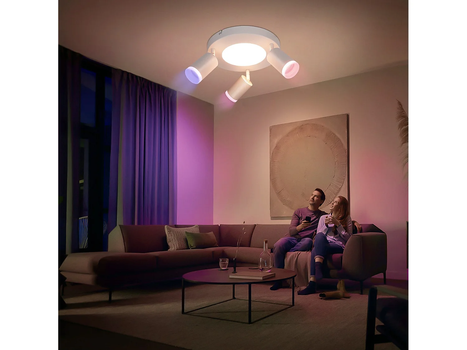 NETTLIFE Spot de plafond 3 ampoules GU10 20W chambre 3000k lampe de cuisine métal orientable