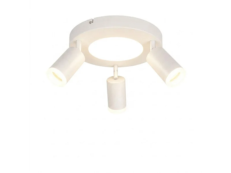 NETTLIFE Spot de plafond 3 ampoules GU10 20W chambre 3000k lampe de cuisine métal orientable