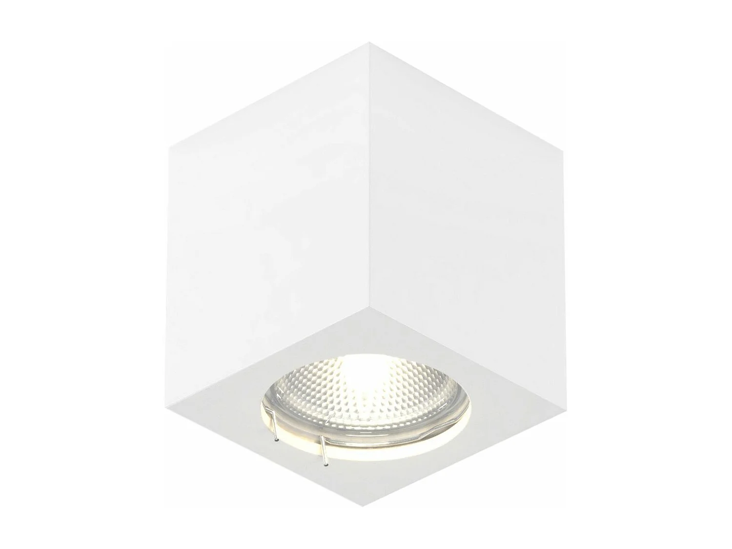NETTLIFE Spot en saillie blanc GU10 spot en saillie carré 40W plâtre petit plafonnier moderne