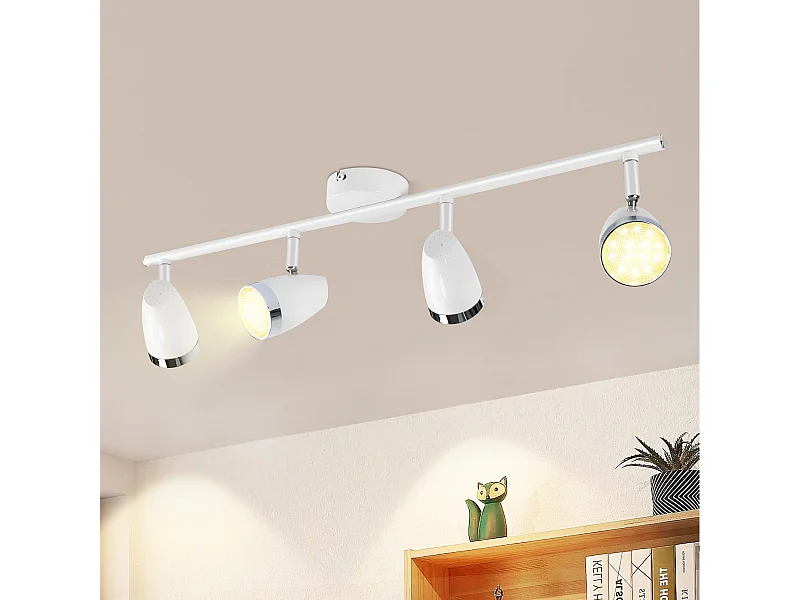 NETTLIFE LED Reflektor sufitowy 4 żarówki Nowoczesny 4W Biały Ciepła biel 3000K