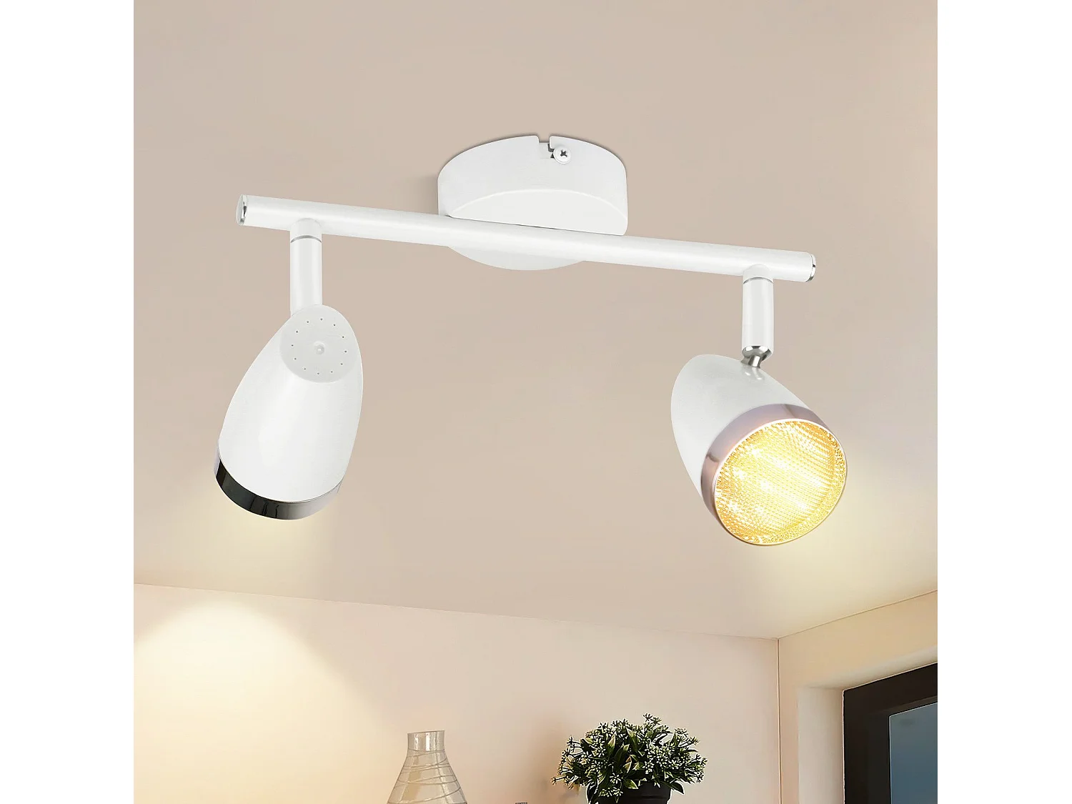 Foco de techo LED NETTLIFE 2 bombillas moderno 4W blanco cálido 3000K