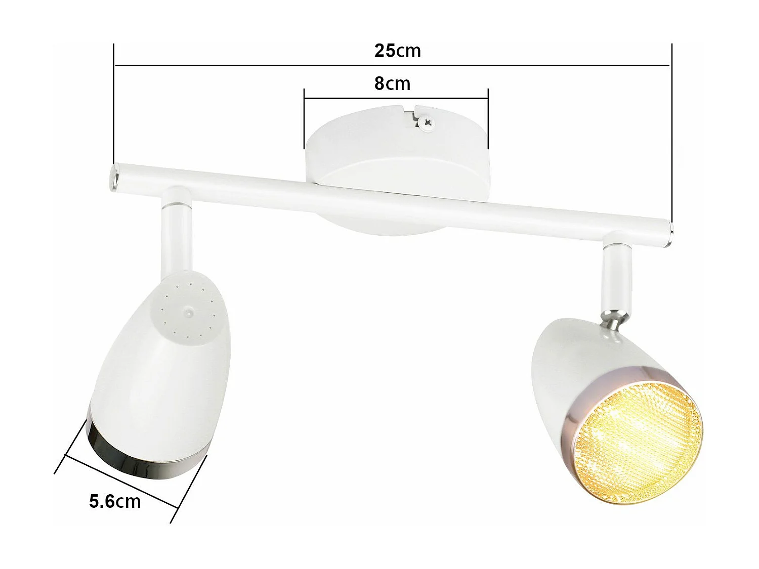 Foco de techo LED NETTLIFE 2 bombillas moderno 4W blanco cálido 3000K