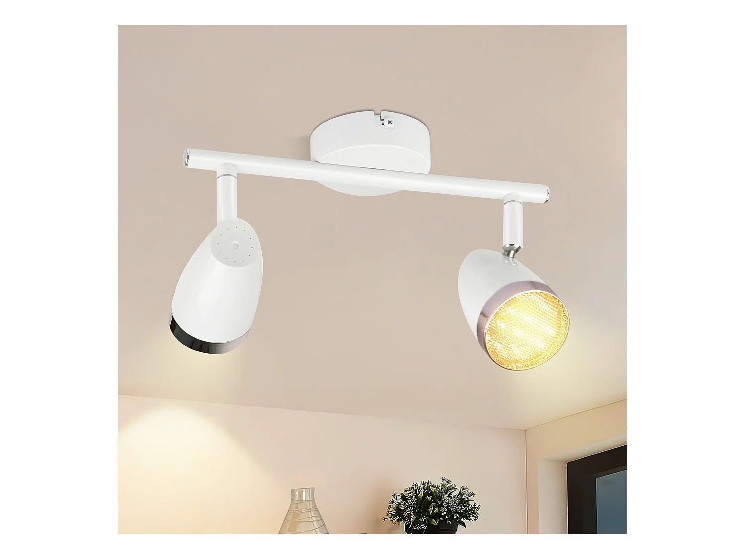 NETTLIFE LED Plafondspot 2 Lampen Modern 4W Wit Warm Wit 3000K