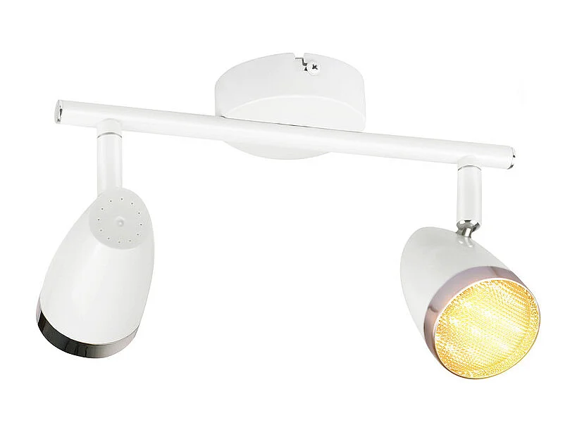 NETTLIFE Spot de plafond LED 2 ampoules moderne 4W blanc blanc chaud 3000K